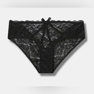 Torrid Simply Lace Mid-Rise Hipster Cage Back Panty, sz 6X / 30